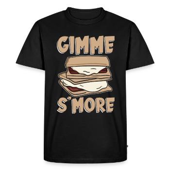 S’mores Gimme S’more Campers Rôtir Glamping - T-shirt Premium bio Homme - noir - Devant - Nico (187cm)