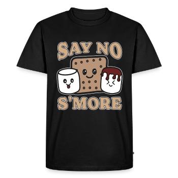 S’mores Say No S’more aime rôtir des guimauves - T-shirt Premium bio Homme - noir - Devant - Nico (187cm)