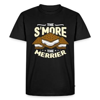 S'mores The S'more The Merrier Roasting Campers - Men's Premium Organic T-Shirt - black - Front - Nico (187cm)