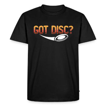 Flying Disc Got Disc Frisbee Player Disc Golfing - Men's Premium Organic T-Shirt - black - Front - Nico (187cm)