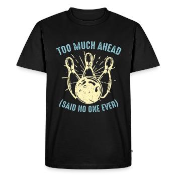 Alley Bowling Trop Joueur de la Ligue de Bowling en tête - T-shirt Premium bio Homme - noir - Devant - Nico (187cm)