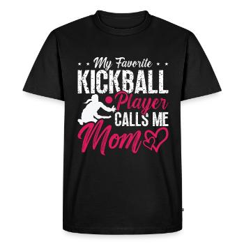 Kickball mon joueur de kickball préféré Kickballer - T-shirt Premium bio Homme - noir - Devant - Nico (187cm)