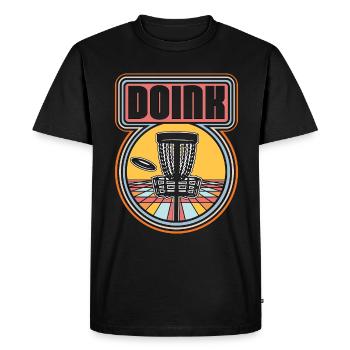 Disc Golf Doink Ultimate Frisbee Loves Flying Disc - Men's Premium Organic T-Shirt - black - Front - Nico (187cm)