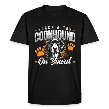 Coonhound Black & Tan Coonhound On Board Dog Club - T-shirt Premium bio Homme - noir - Devant - Nico (187cm)