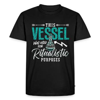 Anthropology This Vessel Was Used For Paleontology - Men's Premium Organic T-Shirt - black - Front - Nico (187cm)