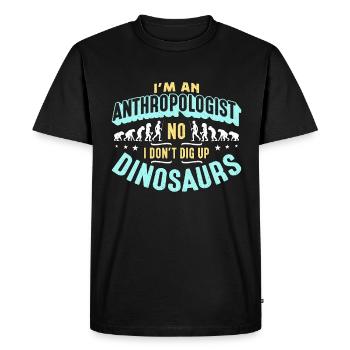 Je suis anthropologue Non, je ne creuse pas l’ethnographie - T-shirt Premium bio Homme - noir - Devant - Nico (187cm)