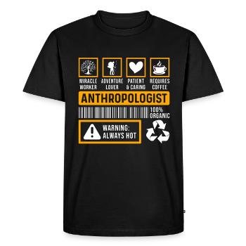 Anthropologie Anthropologue Ethnographie Criminalistique - T-shirt Premium bio Homme - noir - Devant - Nico (187cm)