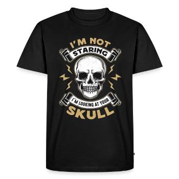 Anthropologie Je ne regarde pas Je regarde Je regarde médico-légal - T-shirt Premium bio Homme - noir - Devant - Nico (187cm)