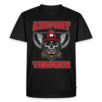 Target Sports Axepert Thrower Shooting Sports - Men's Premium Organic T-Shirt - black - Front - Nico (187cm)