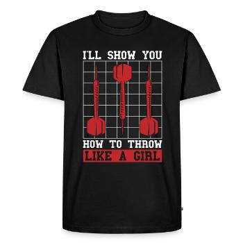 Sports cibles Je vais vous montrer comment lancer des bulles - T-shirt Premium bio Homme - noir - Devant - Nico (187cm)