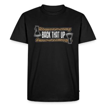 Target Sports Back That Up Shooting Club Bullseye - Men's Premium Organic T-Shirt - black - Front - Nico (187cm)