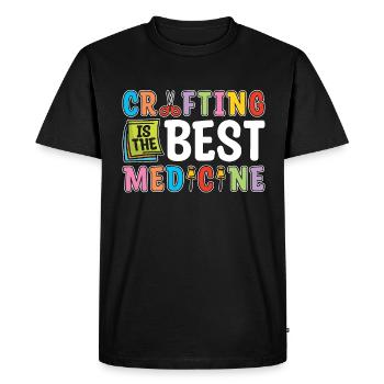 Scrapbooking Crafting Is The Best Loves Journaling - Men's Premium Organic T-Shirt - black - Front - Nico (187cm)