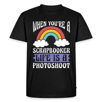 Scrapbooking When You're A Scrapbooker Life Crafts - Men's Premium Organic T-Shirt - black - Front - Nico (187cm)