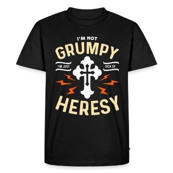 Théologie Je ne suis pas grincheux Je suis théologien Théologien - T-shirt Premium bio Homme - noir - Devant - Nico (187cm)