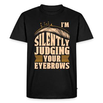 Esthéticienne Je juge silencieusement votre esthéticienne - T-shirt Premium bio Homme - noir - Devant - Nico (187cm)