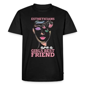 Les esthéticiennes esthéticiennes sont les soins de la peau d’une fille - T-shirt Premium bio Homme - noir - Devant - Nico (187cm)