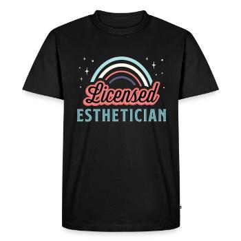 Esthéticienne Esthéticienne Agréée Dermatologue - T-shirt Premium bio Homme - noir - Devant - Nico (187cm)