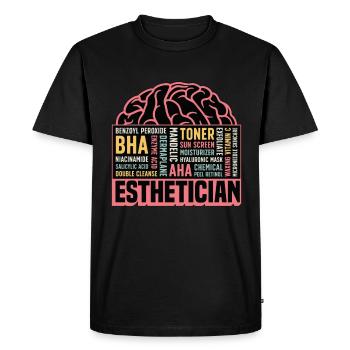 Esthéticienne Esthéticienne Soins de la peau Cosmétologue - T-shirt Premium bio Homme - noir - Devant - Nico (187cm)