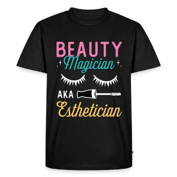 Aesthetician Beauty Magician Beautician Skin Care - Men's Premium Organic T-Shirt - black - Front - Nico (187cm)