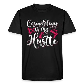 La cosmétologie est mon coiffeur maquilleur - T-shirt Premium bio Homme - noir - Devant - Nico (187cm)