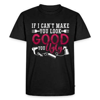 Cosmétologie si je ne peux pas te faire paraître esthéticienne - T-shirt Premium bio Homme - noir - Devant - Nico (187cm)