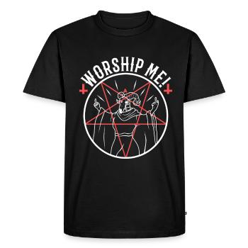 Adorez-moi - T-shirt Premium bio Homme - noir - Devant - Nico (187cm)