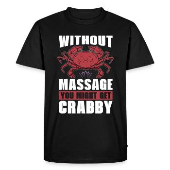 Massothérapeute sans massage vous pourriez physio - T-shirt Premium bio Homme - noir - Devant - Nico (187cm)