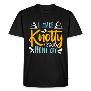 Massothérapeute Je fais pleurer les gens noueux Shiatsu - T-shirt Premium bio Homme - noir - Devant - Nico (187cm)