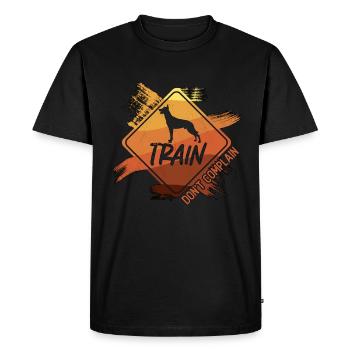 Service Dog Trainer Train Don't Complain Dog Owner - Men's Premium Organic T-Shirt - black - Front - Nico (187cm)