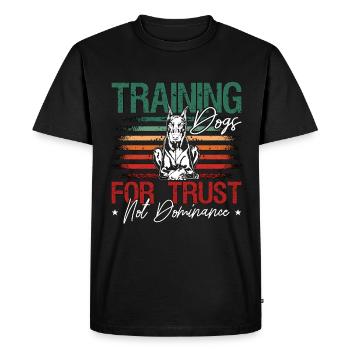 Service Dog Trainer Training For Trust Dog Handler - Men's Premium Organic T-Shirt - black - Front - Nico (187cm)