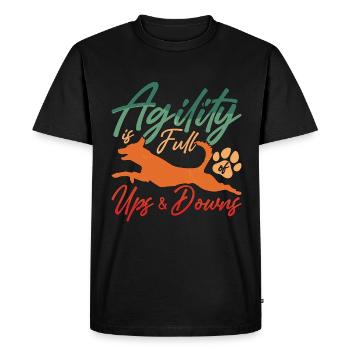 L’agilité du dresseur de chiens d’assistance est pleine de chiens d’assistance - T-shirt Premium bio Homme - noir - Devant - Nico (187cm)