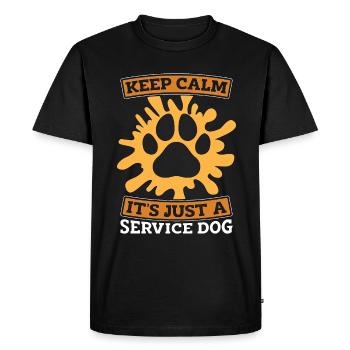 Service Dog Trainer Keep Calm It's Just Trainer - Men's Premium Organic T-Shirt - black - Front - Nico (187cm)