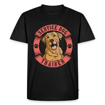 Service Dog Trainer Pet School Trainer Dog Owner - Men's Premium Organic T-Shirt - black - Front - Nico (187cm)