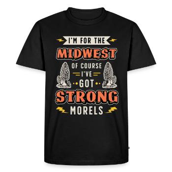 Chasse aux champignons Je viens du Midwest Mycologue - T-shirt Premium bio Homme - noir - Devant - Nico (187cm)