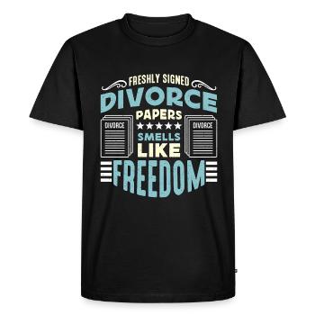 Avocat en divorce Avocat de divorce fraîchement signé - T-shirt Premium bio Homme - noir - Devant - Nico (187cm)