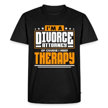 Je suis un avocat en divorce bien sûr conseiller avocat - T-shirt Premium bio Homme - noir - Devant - Nico (187cm)
