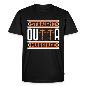 Divorce Lawyer Straight Outta Marriage Conveyancer - Men's Premium Organic T-Shirt - black - Front - Nico (187cm)
