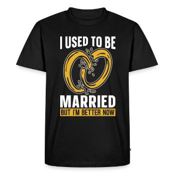 Divorce Attorney I Used To Be Married Conveyancer - Men's Premium Organic T-Shirt - black - Front - Nico (187cm)