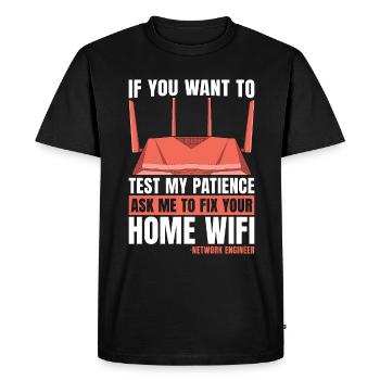 Network Engineer If You Want To Test My Programmer - Men's Premium Organic T-Shirt - black - Front - Nico (187cm)