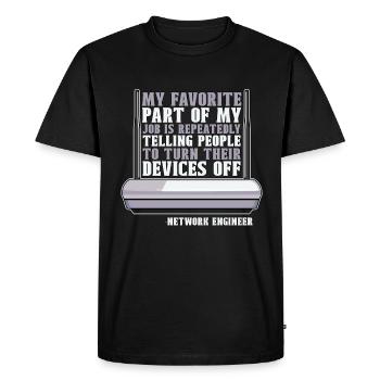 Ingénieur réseau Ma partie préférée de mon réseau - T-shirt Premium bio Homme - noir - Devant - Nico (187cm)