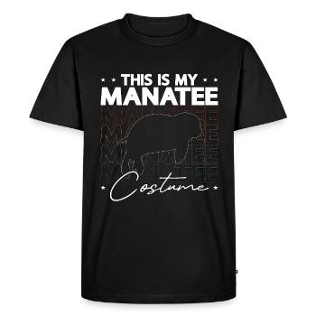 Dugong C’est mon costume de lamantin créatures marines - T-shirt Premium bio Homme - noir - Devant - Nico (187cm)