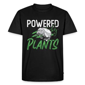 Dugong Powered By Plants Manatee Marine Animals - Men's Premium Organic T-Shirt - black - Front - Nico (187cm)