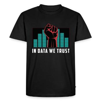 Data Mining In Data We Trust Programming Analyst - Men's Premium Organic T-Shirt - black - Front - Nico (187cm)