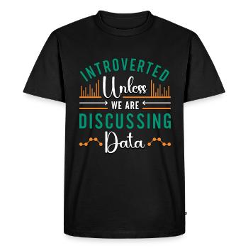 L’exploration de données introvertie à moins que nous ne programmions - T-shirt Premium bio Homme - noir - Devant - Nico (187cm)