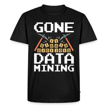 Data Mining Gone Data Mining Computer Engineering - Men's Premium Organic T-Shirt - black - Front - Nico (187cm)