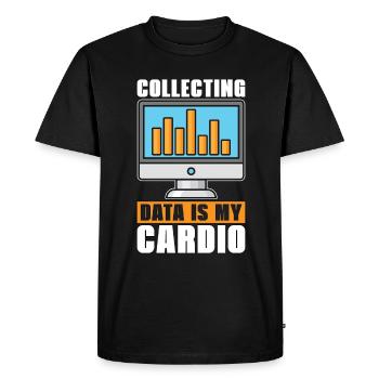 Data Mining Collecting Data Is My Cardio Analyst - Men's Premium Organic T-Shirt - black - Front - Nico (187cm)