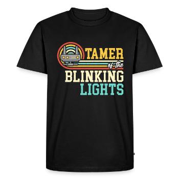 Ingénieur réseau dompteur du programmeur clignotant - T-shirt Premium bio Homme - noir - Devant - Nico (187cm)