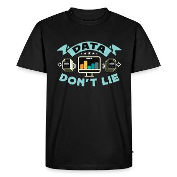 Data Analyst Data Don't Lie Analyst data Engineer - Men's Premium Organic T-Shirt - black - Front - Nico (187cm)