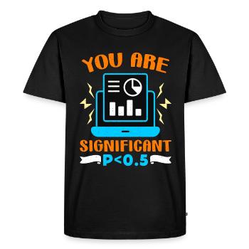 Data Analyst You Are Significant P < 0.5 Analyst - Men's Premium Organic T-Shirt - black - Front - Nico (187cm)