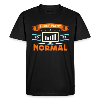 Data Analyst I Just Want To Be Normal Programmer - Men's Premium Organic T-Shirt - black - Front - Nico (187cm)